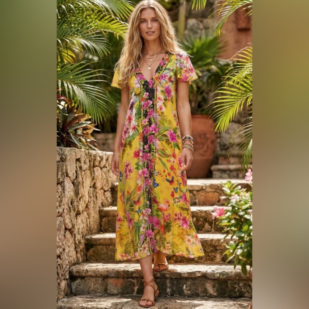 Johnny Was Flutter Sleeve Eva dress